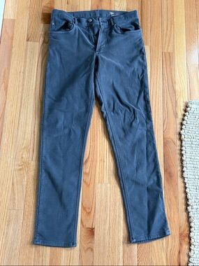 Faherty Men's Bluish Grey Stretch Terry 5 pocket pants